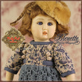 Holiday Shopping Outfit & Wig for 11.5" Bleuette Doll (EC0045A)