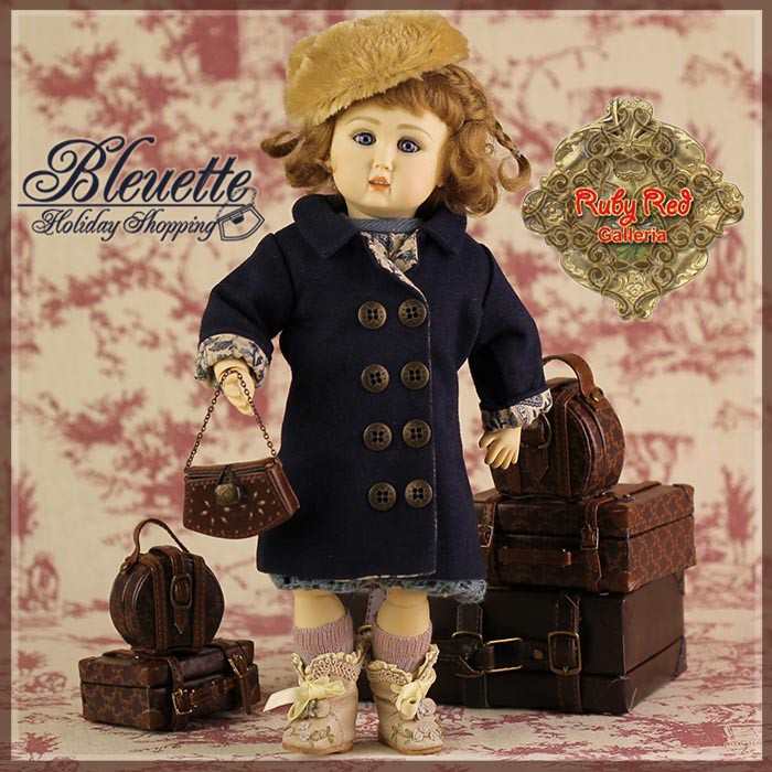 Holiday Shopping Outfit & Wig for 11.5" Bleuette Doll (EC0045A)