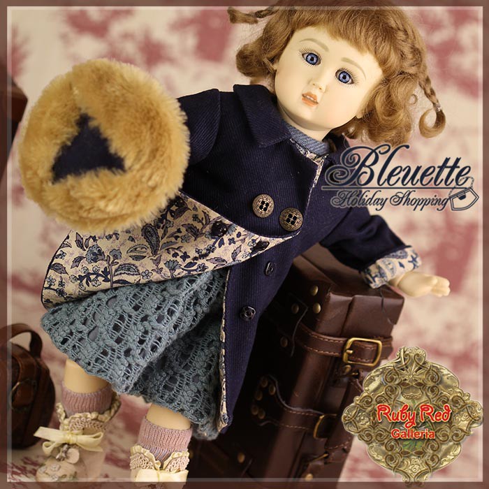 Holiday Shopping Outfit & Wig for 11.5" Bleuette Doll (EC0045A)