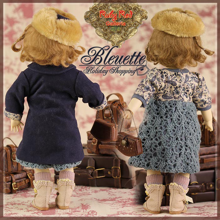 Holiday Shopping Outfit & Wig for 11.5" Bleuette Doll (EC0045A)
