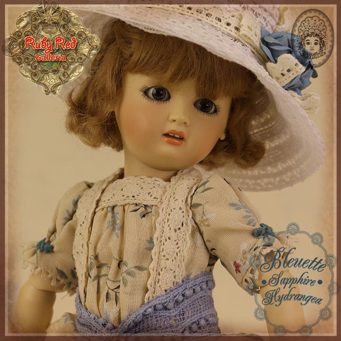 Sapphire Hydrangea Outfit for 11.5" Bleuette Doll (EC0049B)