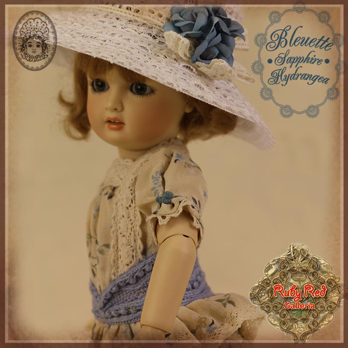 Sapphire Hydrangea Outfit for 11.5" Bleuette Doll (EC0049B)
