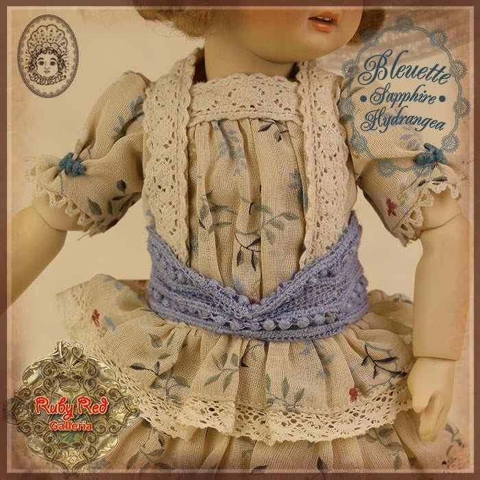 Sapphire Hydrangea Outfit for 11.5" Bleuette Doll (EC0049B)