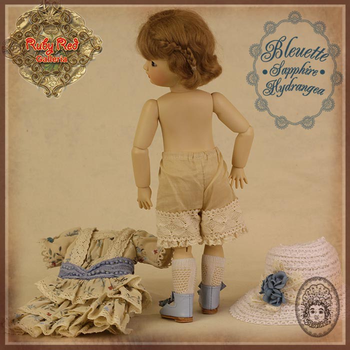 Sapphire Hydrangea Outfit for 11.5" Bleuette Doll (EC0049B)