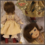 Fall Picnic Outfit & Wig for 11.5" Bleuette Doll (EC0051A)