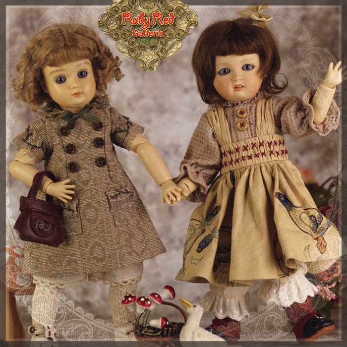 Fall Picnic Outfit for 11.5" Bleuette Doll (EC0051B)
