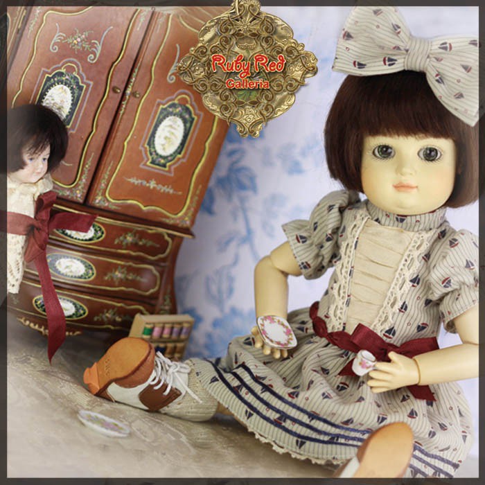 Playing House Outfit & Wig for 11.5" Bleuette Doll (EC0052A)