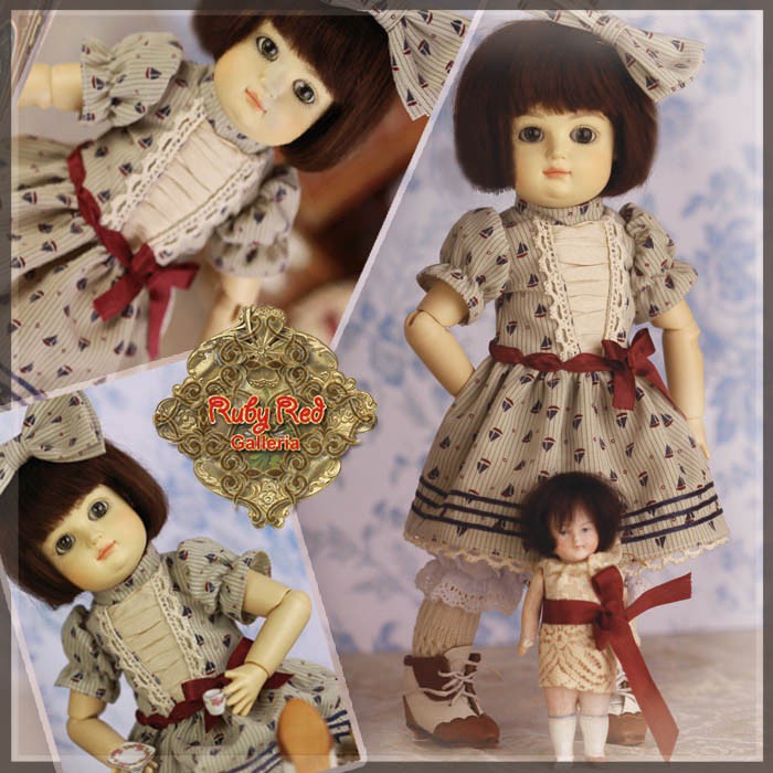 Playing House Outfit & Wig for 11.5" Bleuette Doll (EC0052A)
