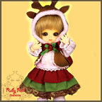 4.5'' Season's Reindeer (with wig) - Cloth Set (CC0012A)