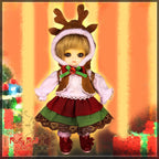 4.5'' Season's Reindeer (with wig) - Cloth Set (CC0012A)