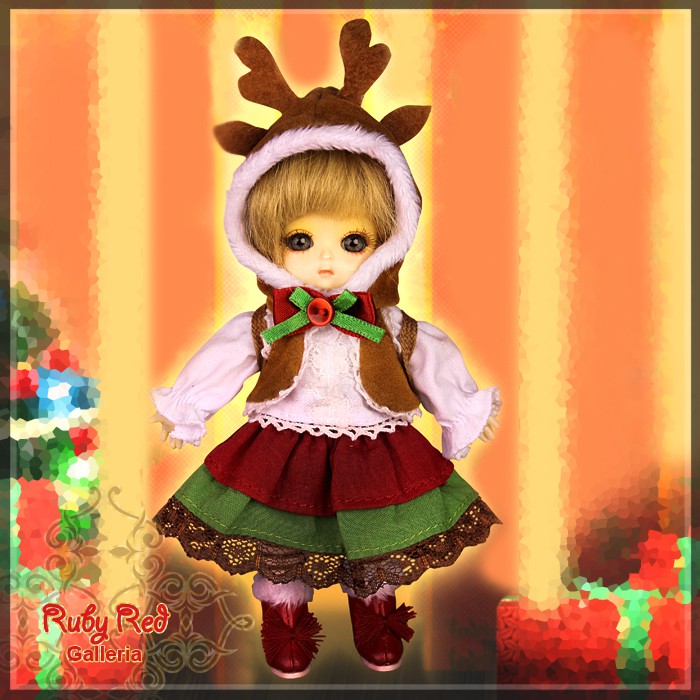 4.5'' Season's Reindeer (with wig) - Cloth Set (CC0012A)