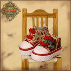 Red Print Canvas Shoes for 8" Dolls (HH0016A)