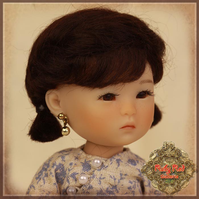 Black Mohair Wig for 8" Dolls (HD0001A)