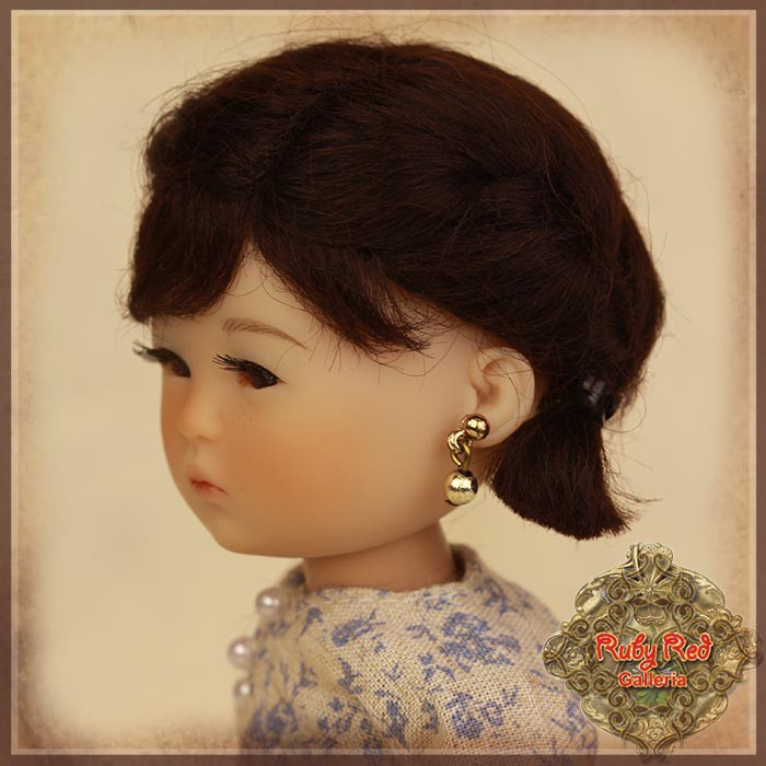 Black Mohair Wig for 8" Dolls (HD0001A)