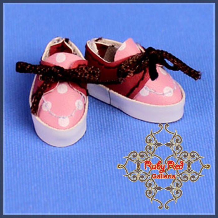 Red & Pink Walking Shoes with White Dots (CH0016B)