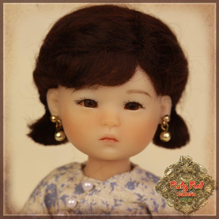 Black Mohair Wig for 8" Dolls (HD0001A)