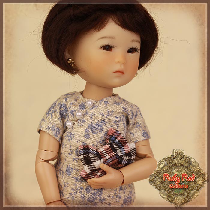 Black Mohair Wig for 8" Dolls (HD0002A)