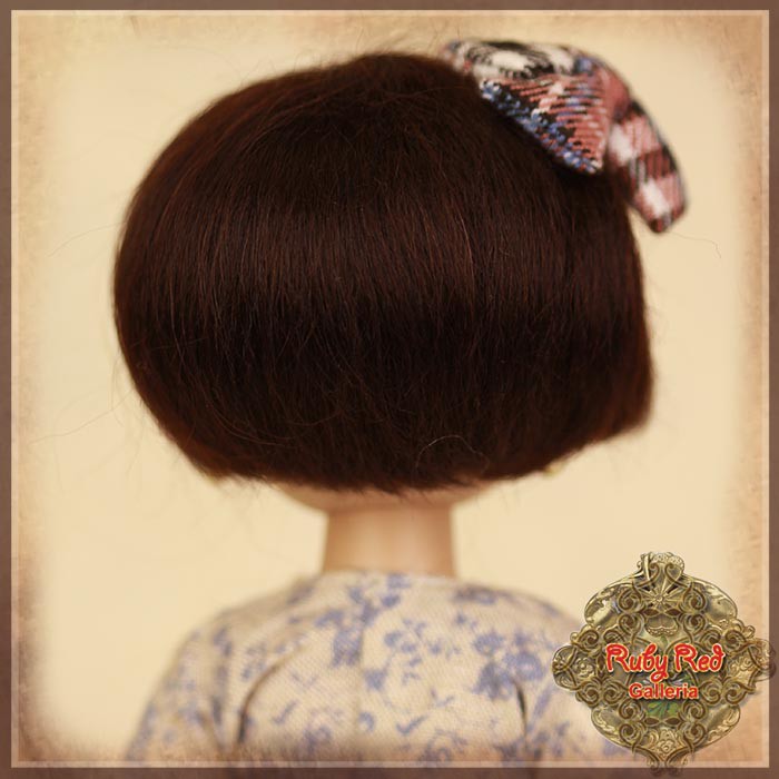 Black Mohair Wig for 8" Dolls (HD0002A)
