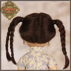 Black with Braids Mohair Wig for 8" Dolls (HD0003A)