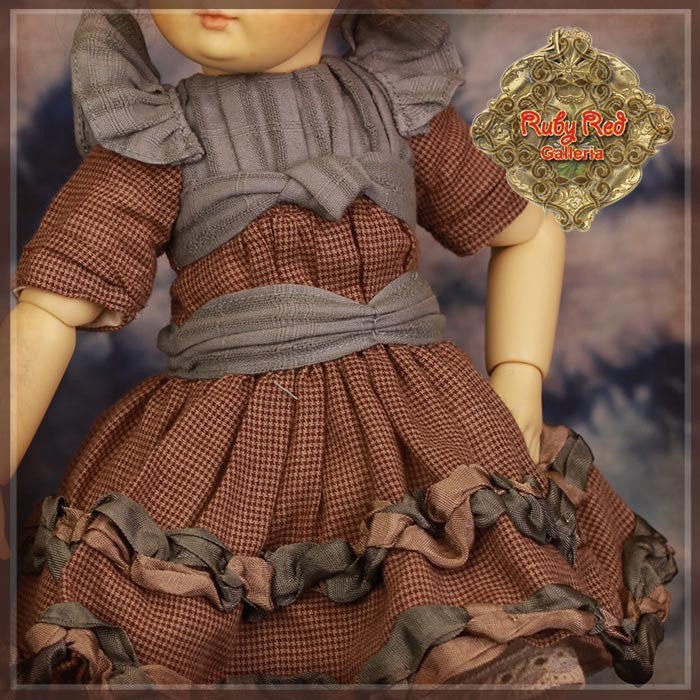 Autumn Checked Outfit for 11.5" Bleuette Doll (EC0059A)