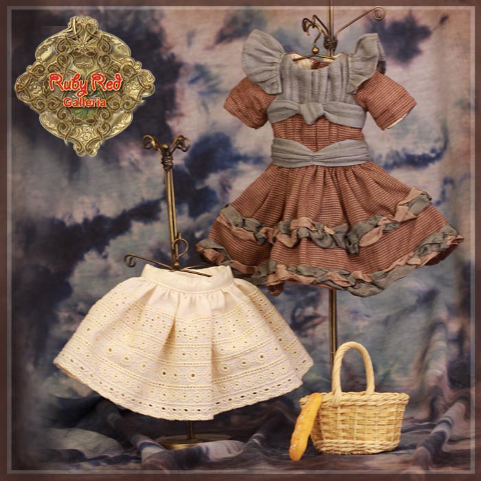 Autumn Checked Dress for 11.5" Bleuette Doll (EC0059B)