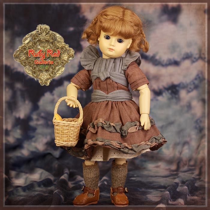 Autumn Checked Dress for 11.5" Bleuette Doll (EC0059B)