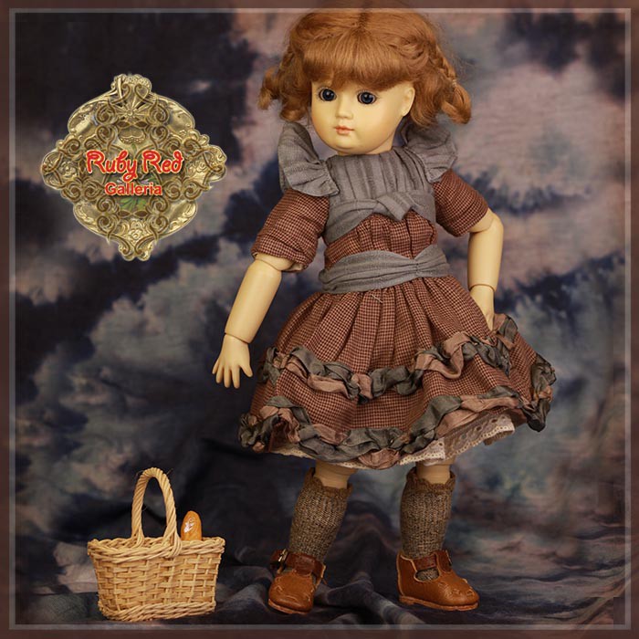 Autumn Checked Dress for 11.5" Bleuette Doll (EC0059B)