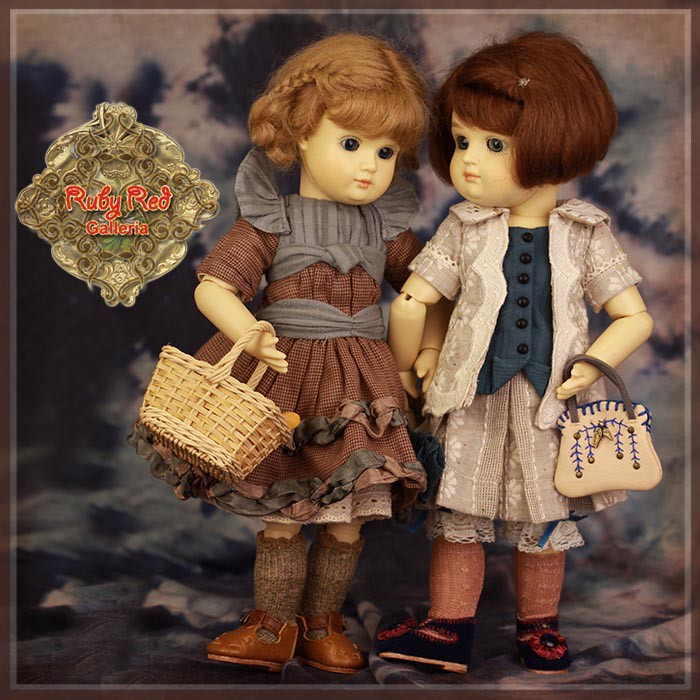 Autumn Checked Dress for 11.5" Bleuette Doll (EC0059B)