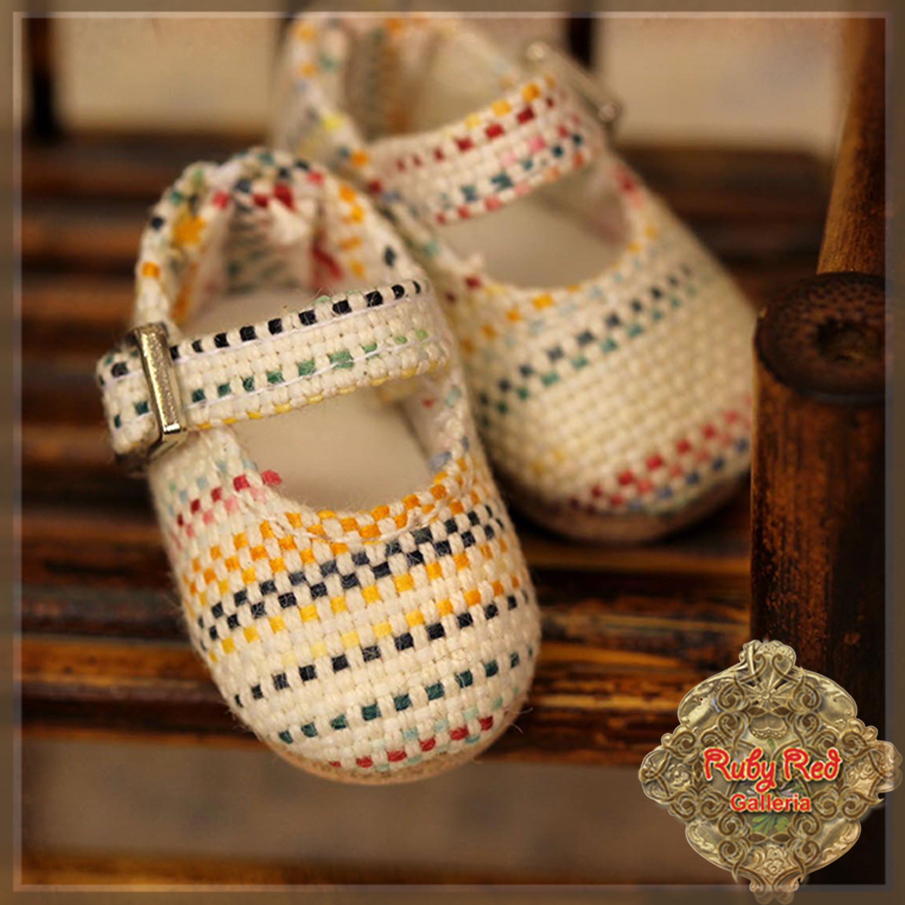 Colorful Fabric Maryjane for 8" Dolls (HH0017A)