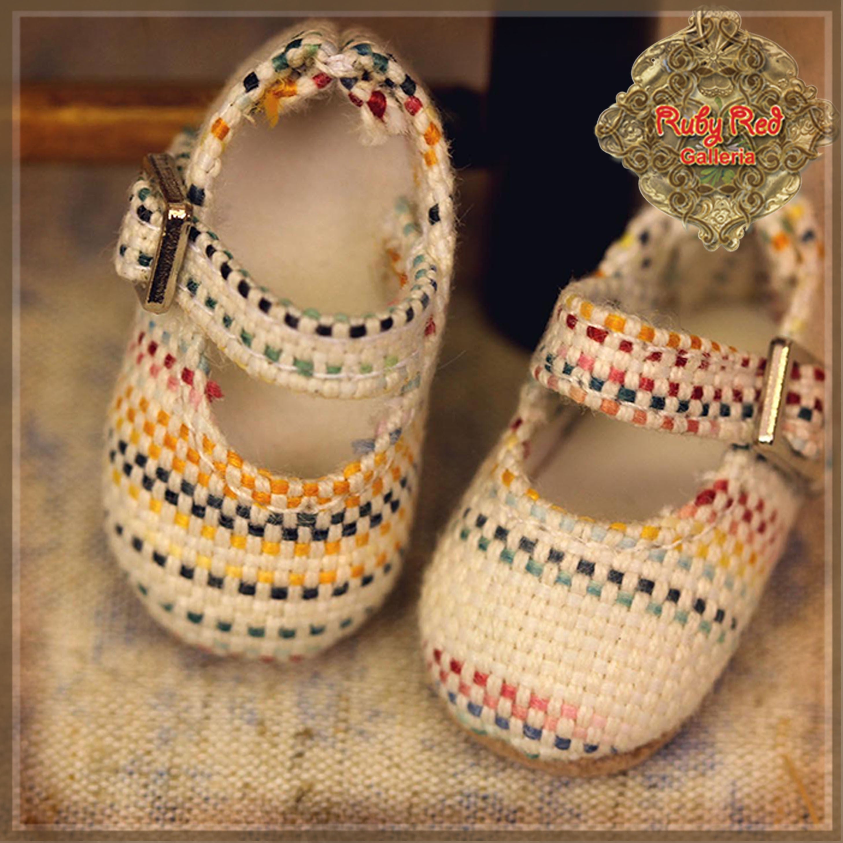 Colorful Fabric Maryjane for 8" Dolls (HH0017A)