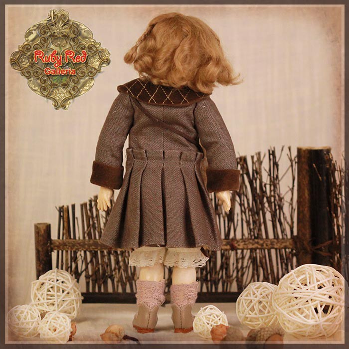Brown Winter Dress for 11.5" Bleuette Doll (EC0060B)