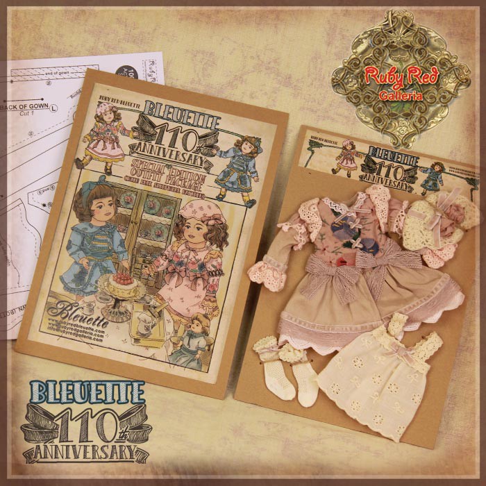 Pink Dress Gift Set for 11.5" Bleuette Doll (EC0063A)
