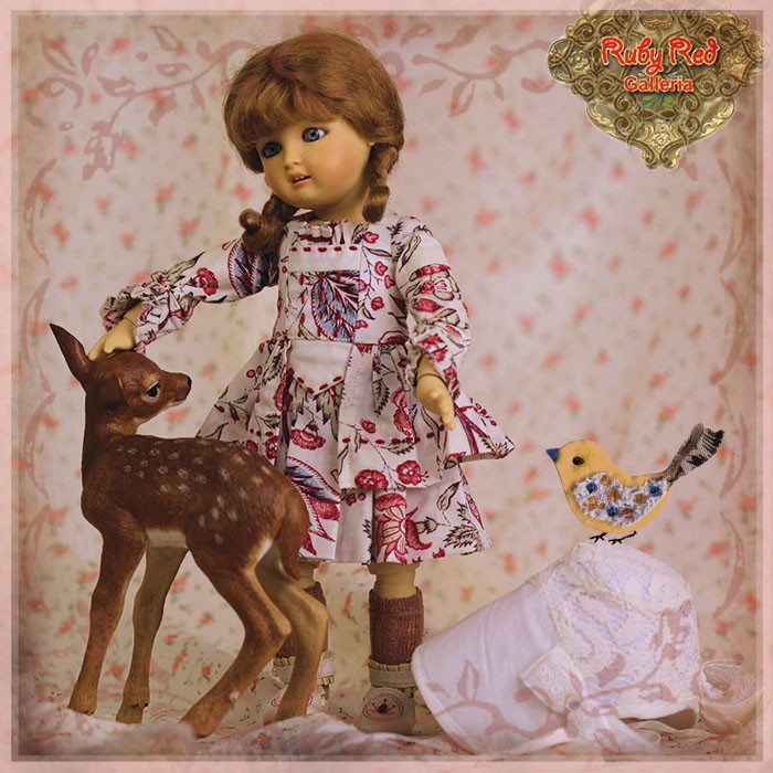 Printed Spring Dress for Bleuette for 11.5" Doll (EC0064B)