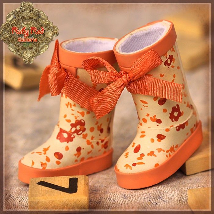 Orange Rainboots for 8" Dolls (HH0018A)