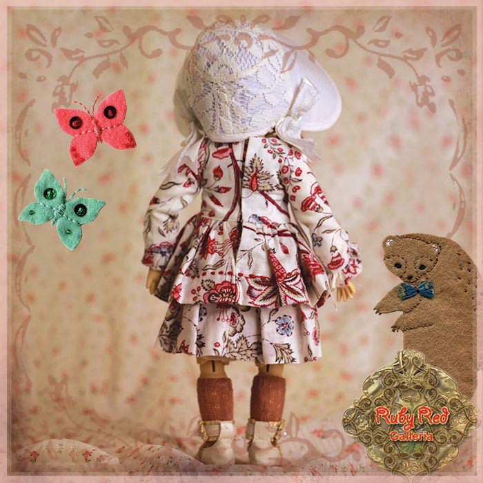Printed Spring Dress for Bleuette for 11.5" Doll (EC0064B)