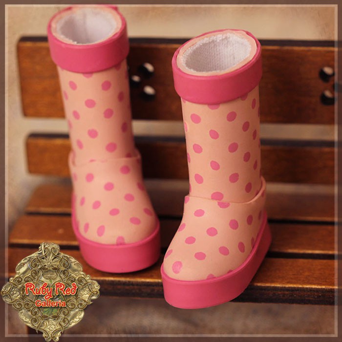 Pink Rainboots for 8" Dolls (HH0019A)