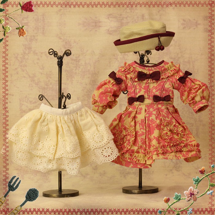 Orange Summer Dress for 11.5" Bleuette Doll (EC0065B)