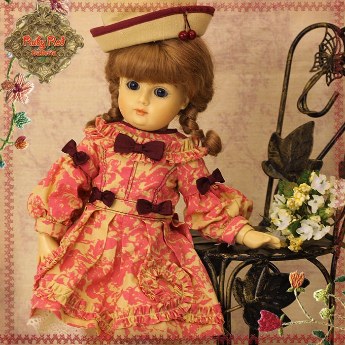 Orange Summer Dress for 11.5" Bleuette Doll (EC0065B)