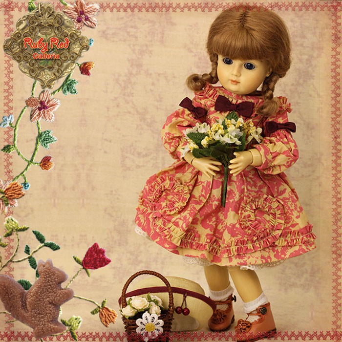Orange Summer Dress for 11.5" Bleuette Doll (EC0065B)