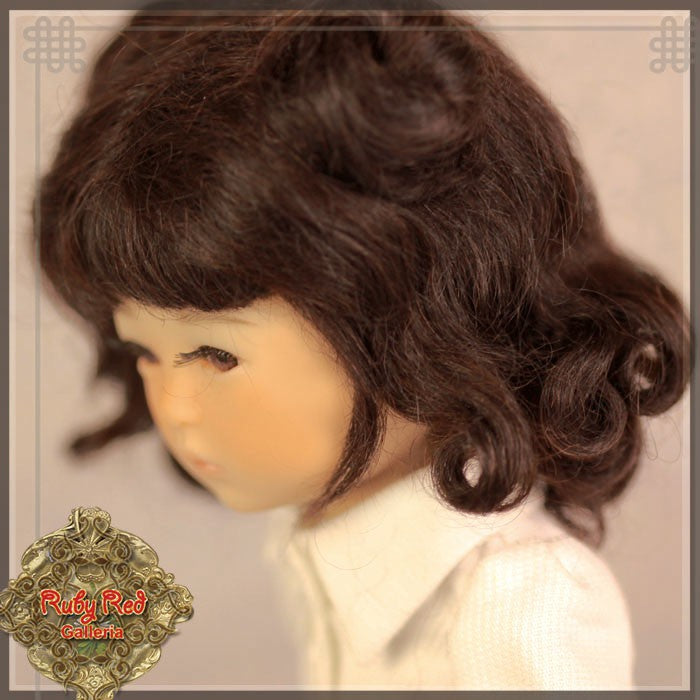 Black Mohair Wig for 8" Dolls (HD0005A)