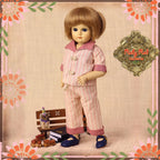 Striped Winter Sleepwear Set for 11.5" Bleuette Doll (EC0068A)