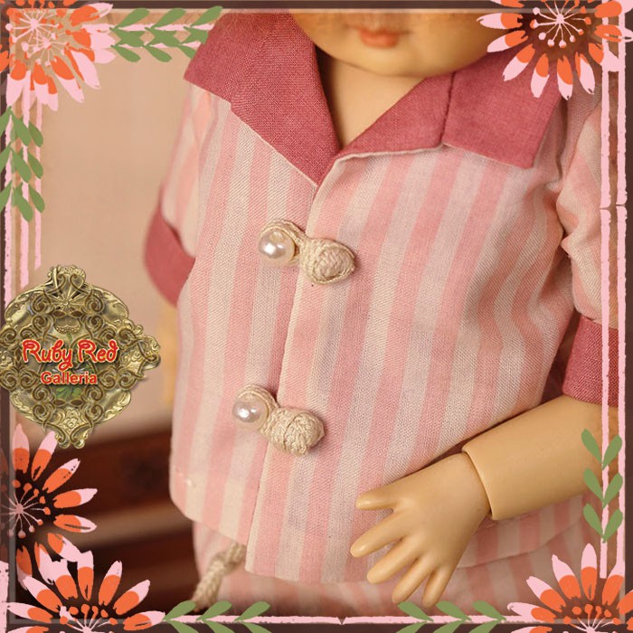 Striped Winter Sleepwear Set for 11.5" Bleuette Doll (EC0068A)
