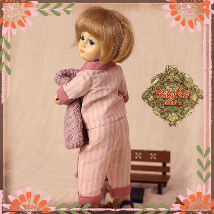 Striped Winter Sleepwear Set for 11.5" Bleuette Doll (EC0068A)