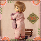 Striped Winter Sleepwear Set for 11.5" Bleuette Doll (EC0068A)