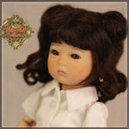 Black Mohair Wig for 8" Dolls (HD0005A)