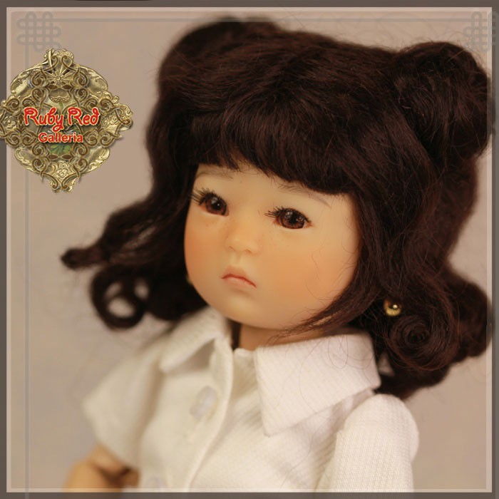 Black Mohair Wig for 8" Dolls (HD0005A)