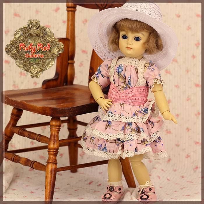 Pink Printed Lace Outfit for 11.5" Bleuette Doll (EC0070A)