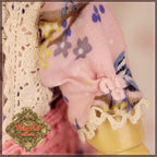 Pink Printed Lace Outfit for 11.5" Bleuette Doll (EC0070A)