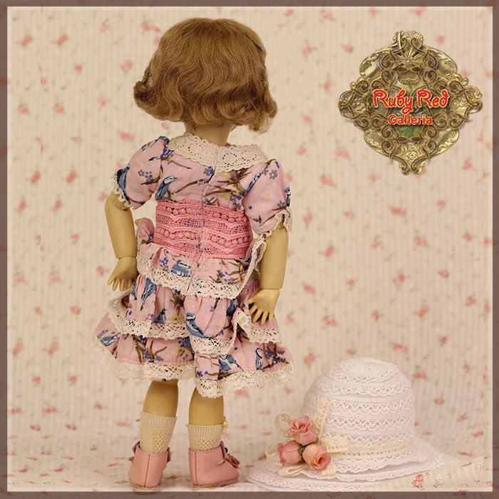 Pink Printed Lace Outfit for 11.5" Bleuette Doll (EC0070A)