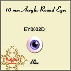10mm Blue Misty Acrylic Eyes (EY0002D)